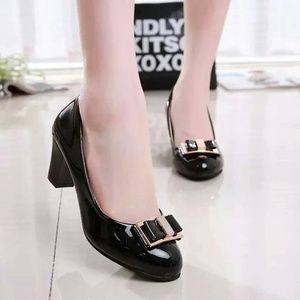 High Heels Party Shoes Ladies Leather Round